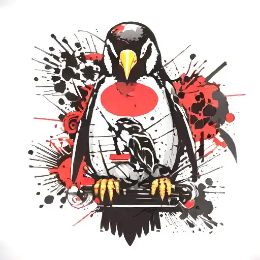 Linux Pengiun In 40K Style