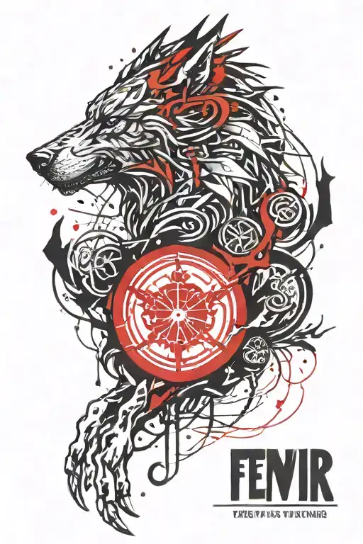 Fenrir With Runes Open Your Heart