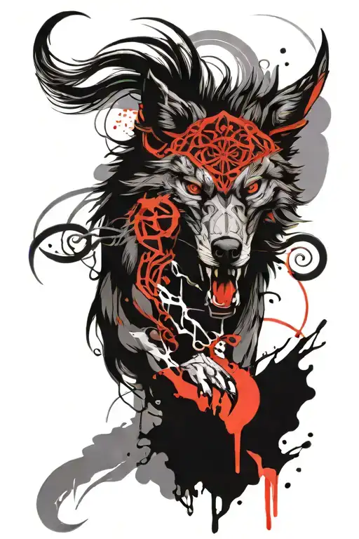 Fenrir With Runes Open Your Heart