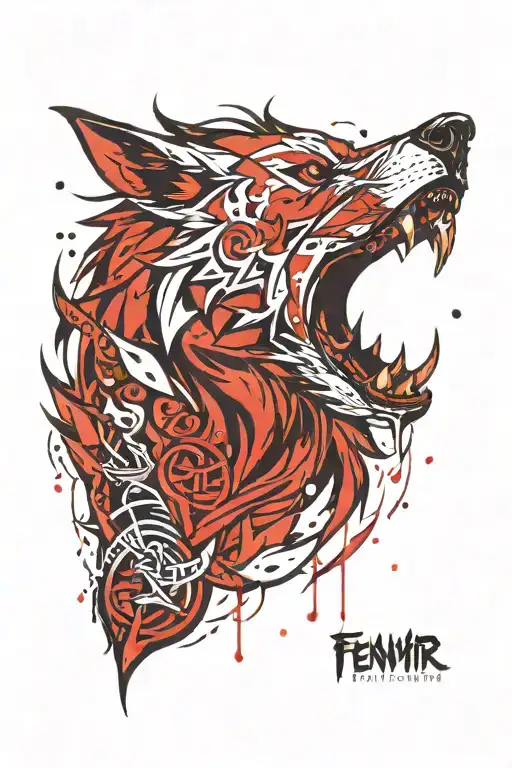 Fenrir With Runes Open Your Heart