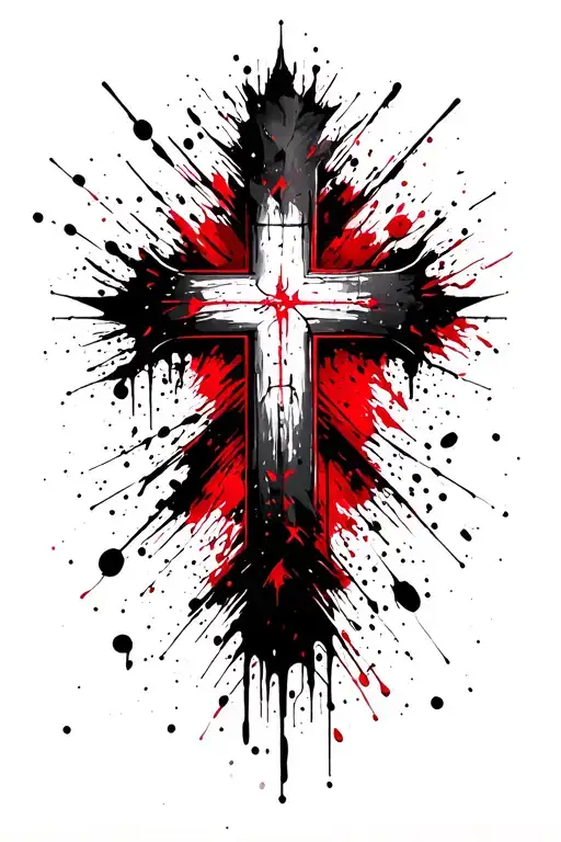 Coordinates On Forearm In The Form Of A Cross Made