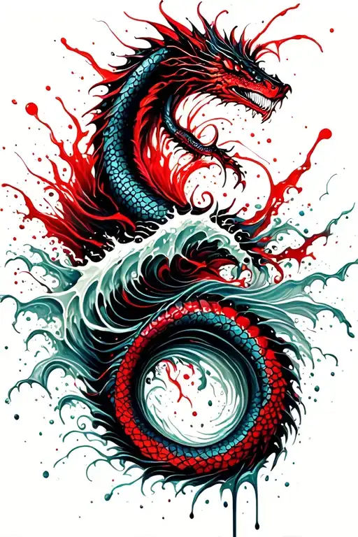 Sea Serpent Waves Flowing