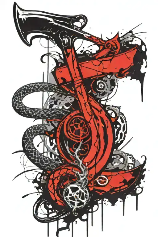 Scythe With Snakes