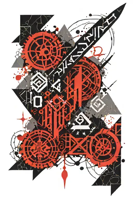 Viking Runes Engraved
