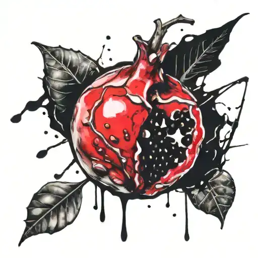 Bident Stabbing Pomegranate