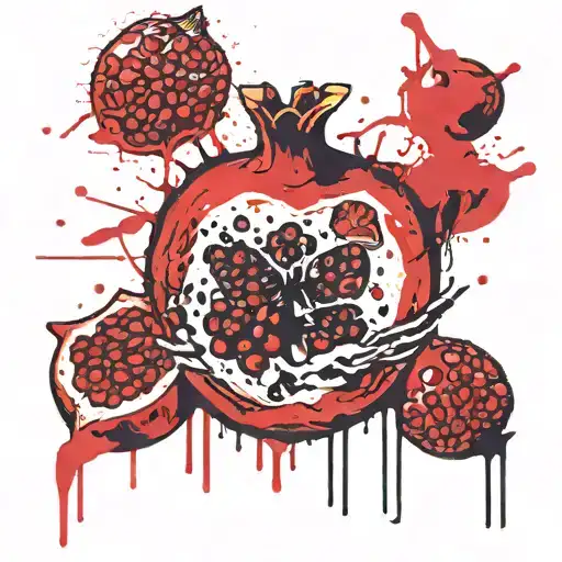 Bident Stabbing Pomegranate