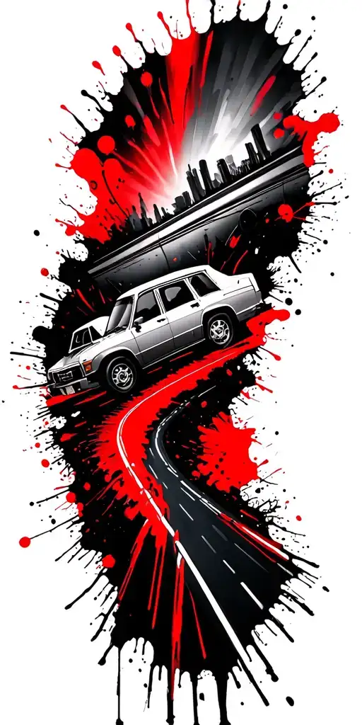 Windy Road Down The Middle Of Map