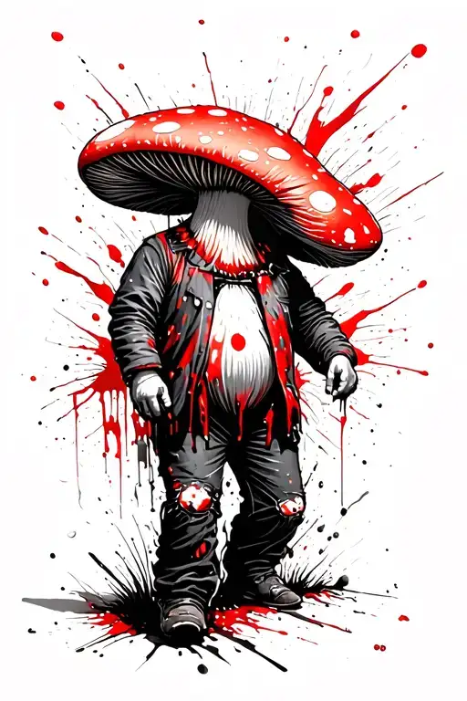 Mushroom Fat Guy In Walking Cast