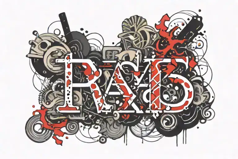 Tramp Stamp Ga Initials Engraved
