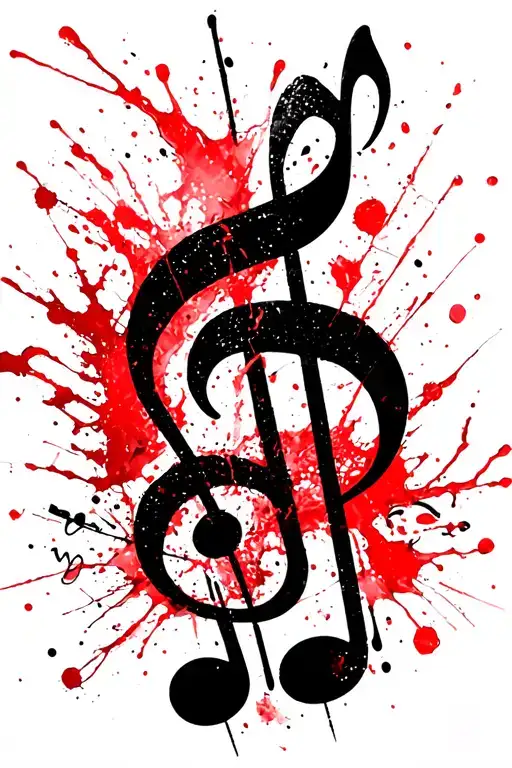 Music Notes Intertwined