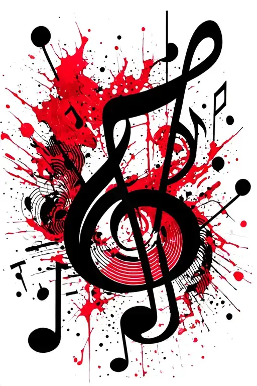 Music Notes Intertwined