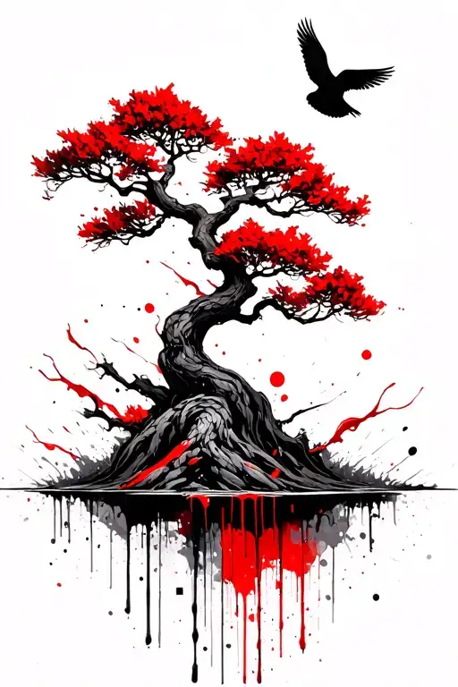 Greek Athina Bonsai Tree Bird Flying