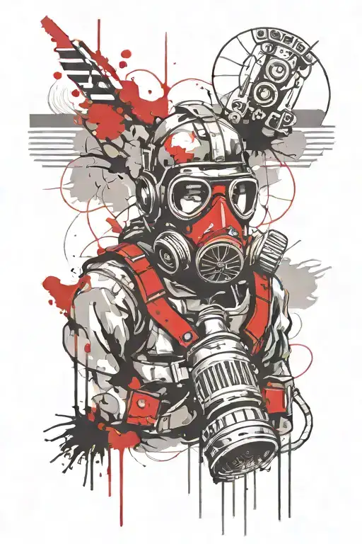 Soldier In Gas Mask
