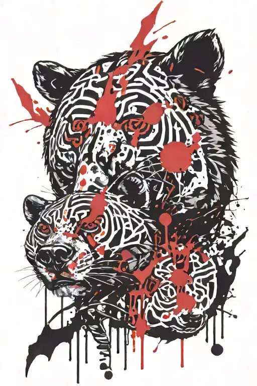 Bear Claw Marks Tearing Open