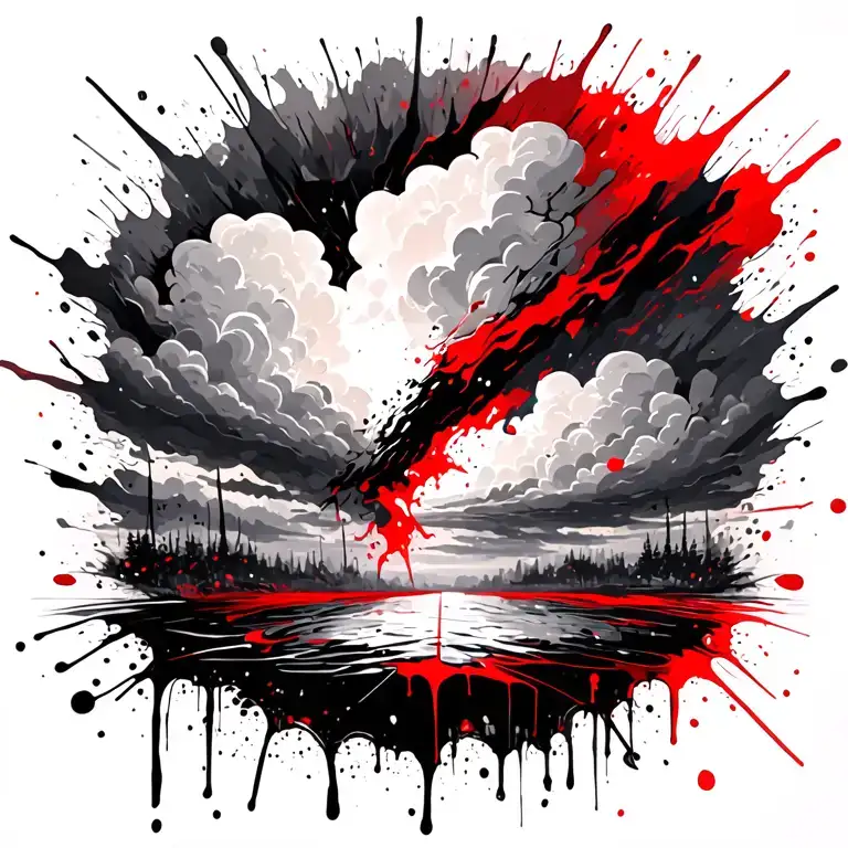 The Beginning Of Angry Storm Clouds With Sunshine Fading Off