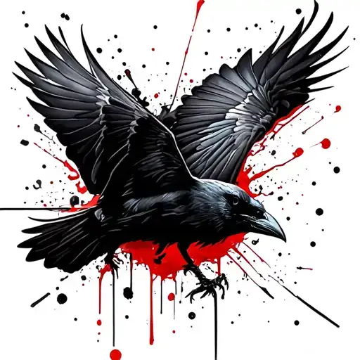 Raven Flying