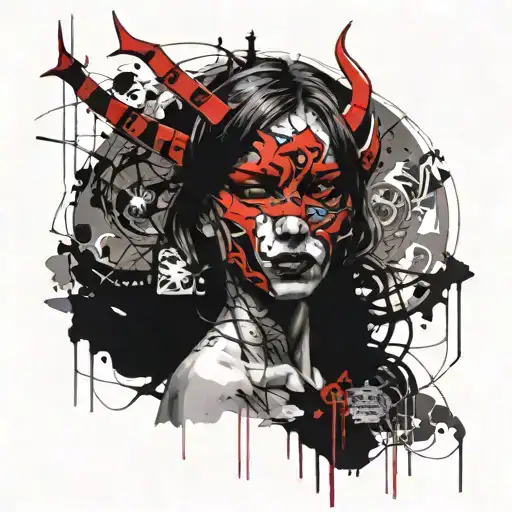 The Girl And The Demon Mask