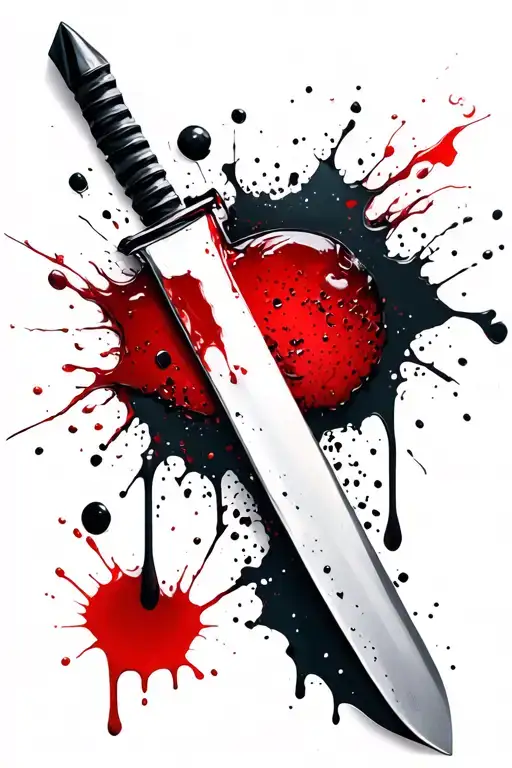 Fresh Stab Wound Dripping Blood