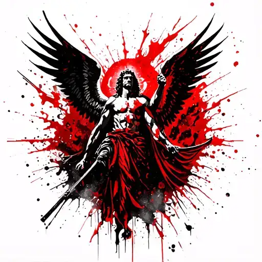 Saint Michael Archangel Killing Lucifer