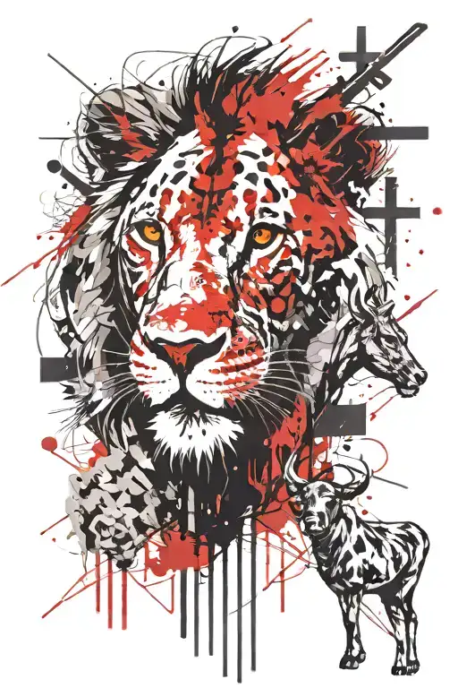 Lion And The Lamb 3 Crosses