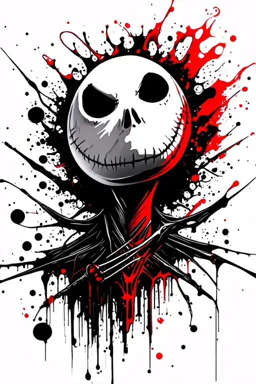 Jack Skellington Head Surrounded
