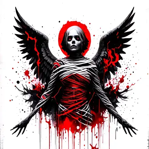 Beksinski Giger Mummy Wrap Angel