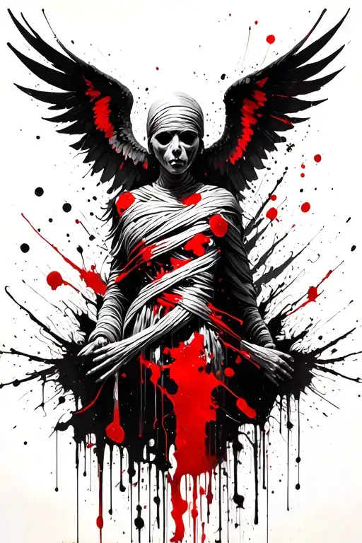 Beksinski Giger Mummy Wrap Angel