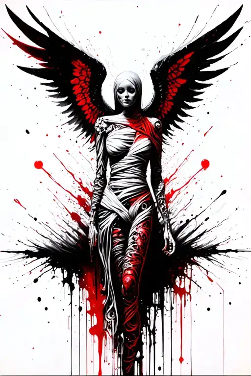 Beksinski Giger Mummy Wrap Angel Filligree Arms Wrap