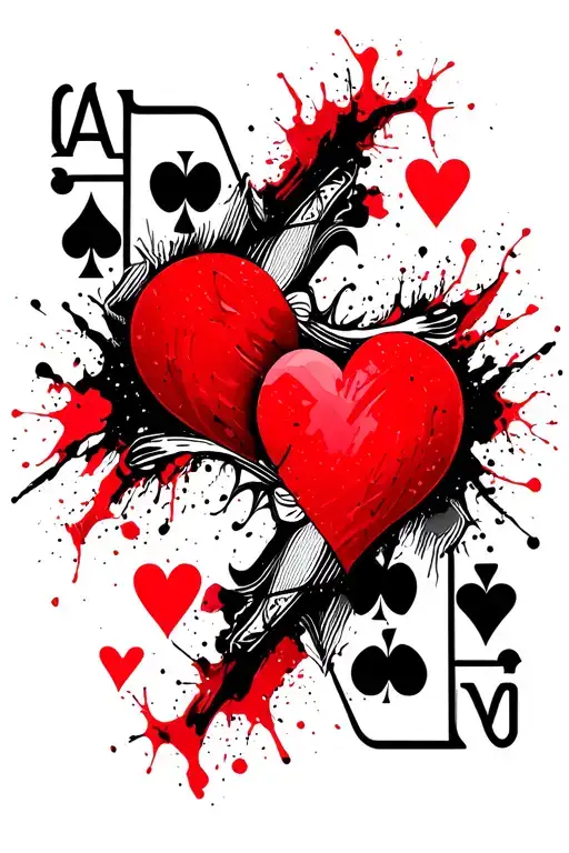 Shapes And Hearts Playing Card