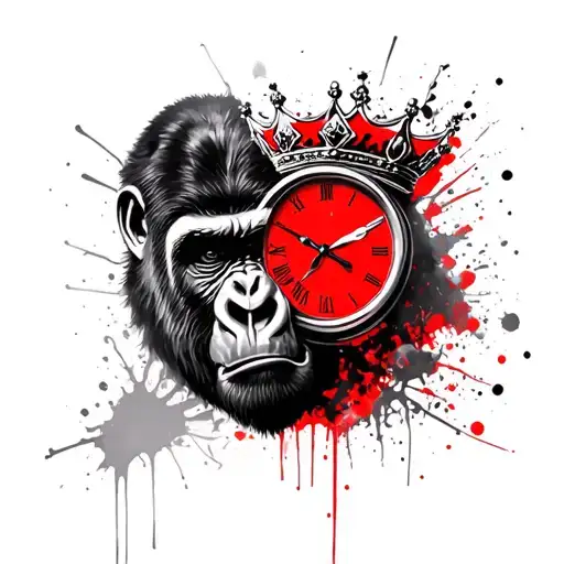 Gorilla Crown Clock Face