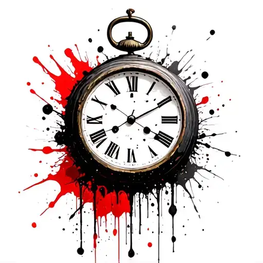 An Old Clock Appears To Be Fading Away