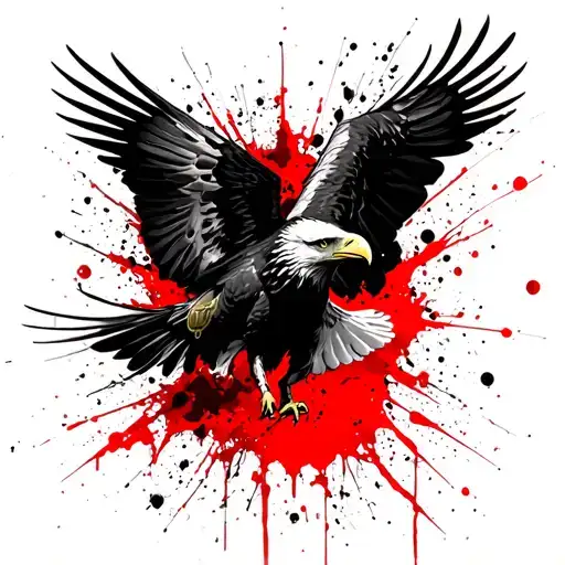 The Eagle Flies By Spreading The Wings