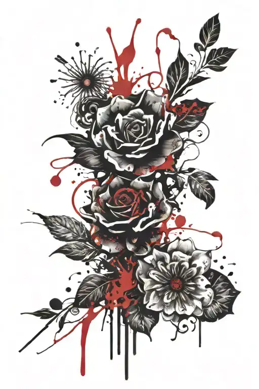 Flowers With Blood