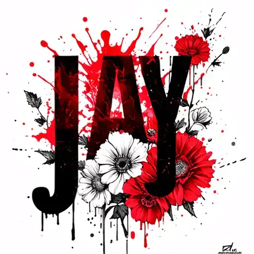 Jay Name And Flowers