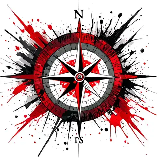 Compass Pointing To The Northeast