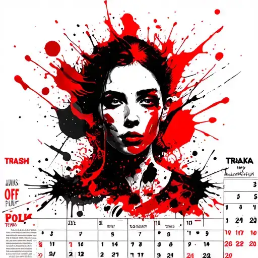 Monthly Calendar With Days Marked Off