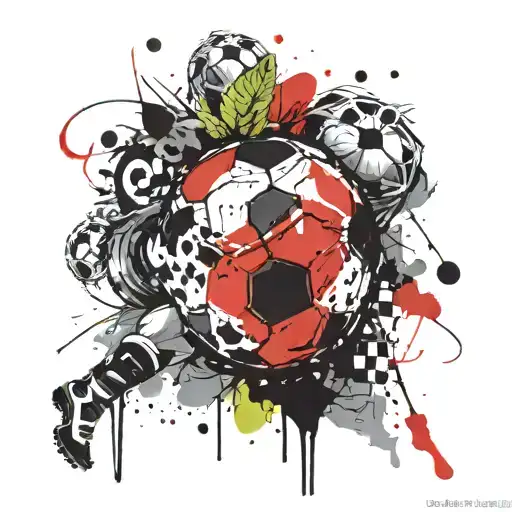 Football And Laurel Wreath