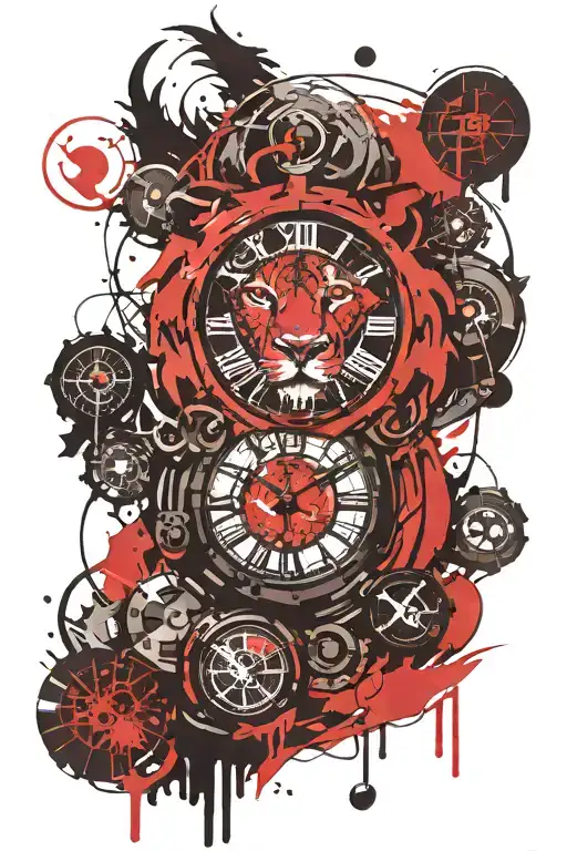 Lion Clock And Video Game