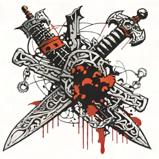 A Sword With Barb Wire Wrapped