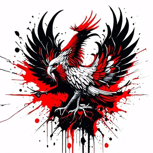 Phoenix Rising From Ashes Symbolizing Overcoming