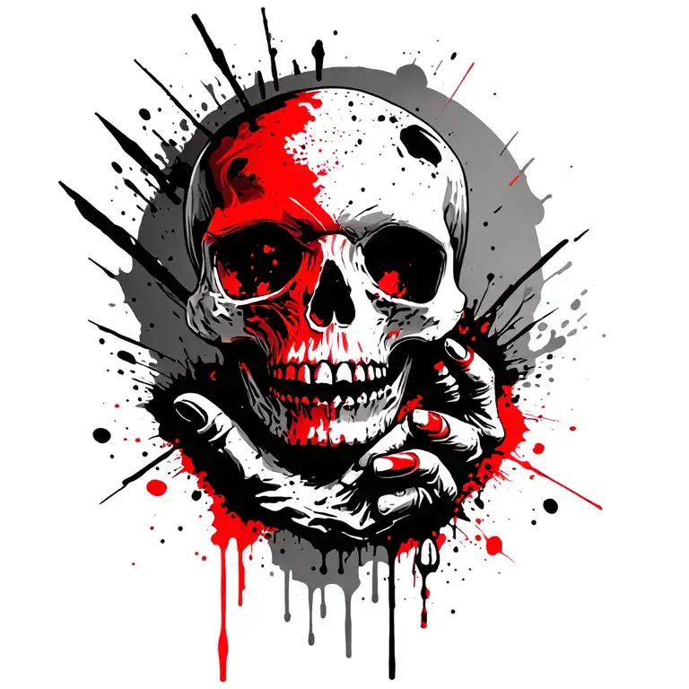 Skull Holding A Sandy