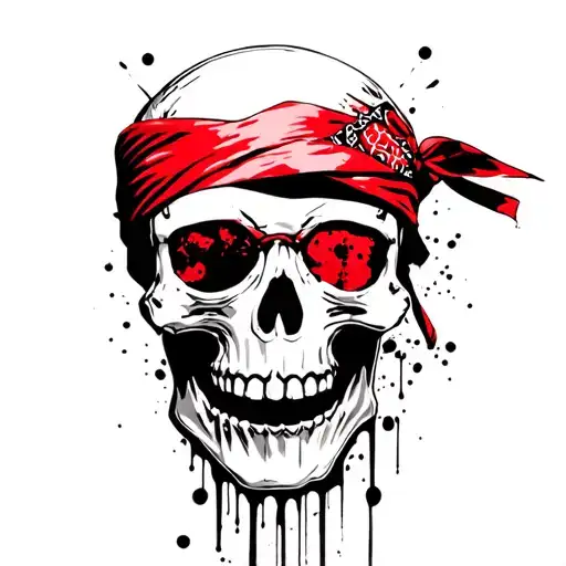 Gangster Skull With Bandana