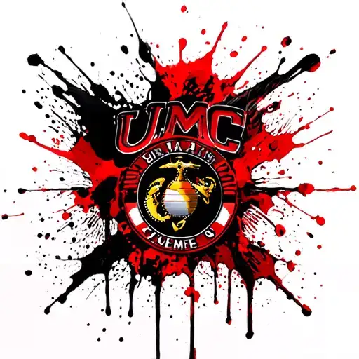 Use Just All 4 Only Letters Usmc Tattoo Art With Color Not On Arm