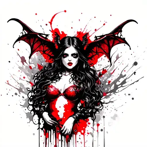 Gothic Succubus Large Breasted