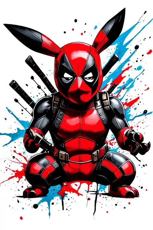 Deadpool Pikachu And Lightning