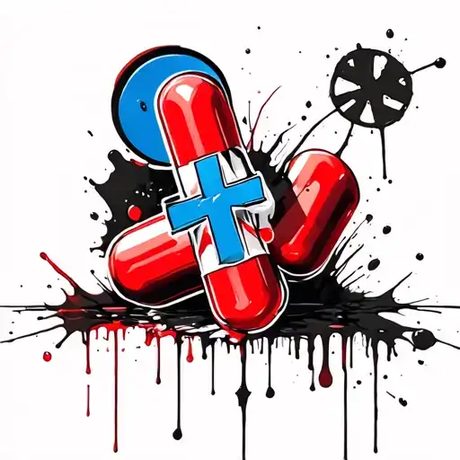 Red Pill Cover Up Blue Cross