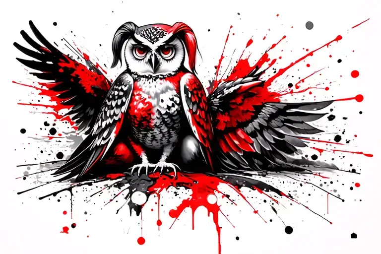 Harley Quinn And A Mash Up Of A Owl Sitting