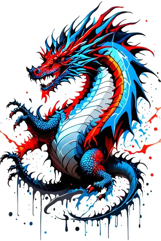 Blue Dragon Lightning Storm