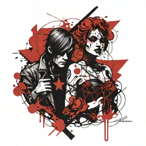 Gothic Lovers Souls Merging Into Each Others Skin