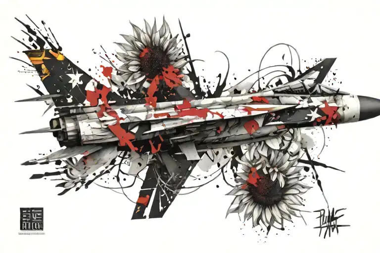 Fighter Jet Sunflower